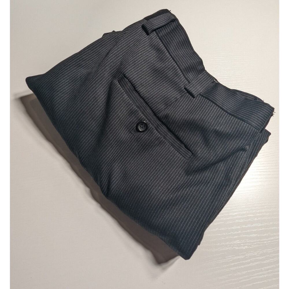 Mecca Dress Pants Mens SIze 40x28 Black Pinstripe Suit Pants